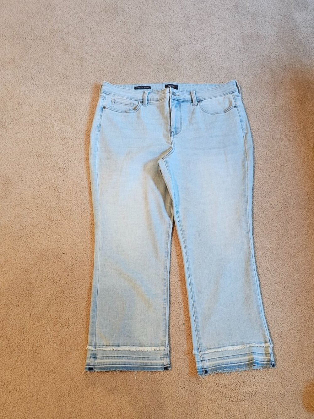 Womens NYDJ Marilyn Straight Fit Ankle Jeans Size 16 Light Blue